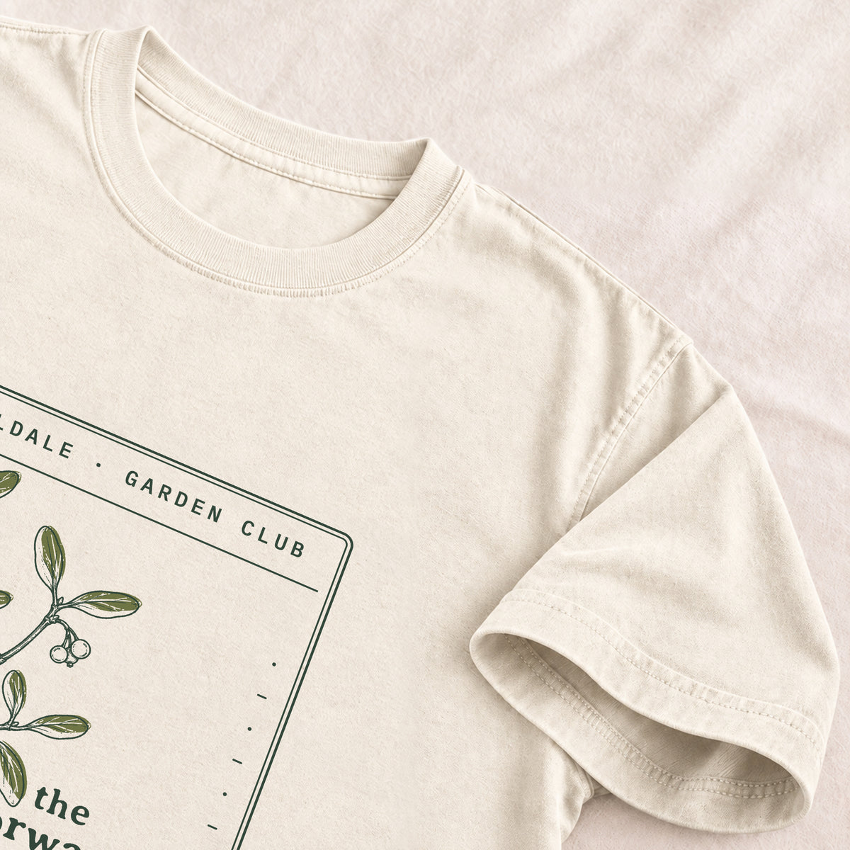 The Forward Mistletoe tee in Ivory, detail