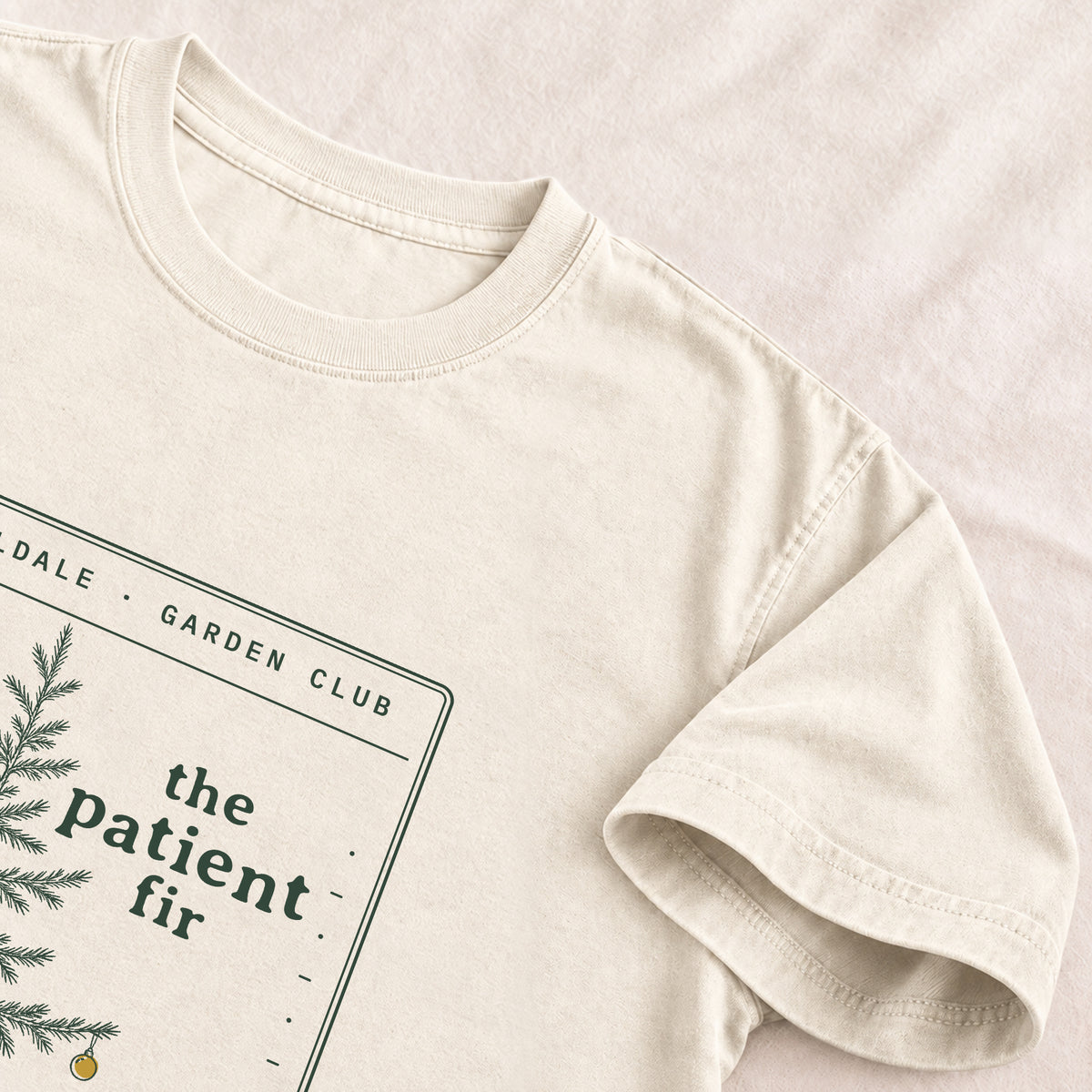 The Patient Fir tee in Ivory, detail