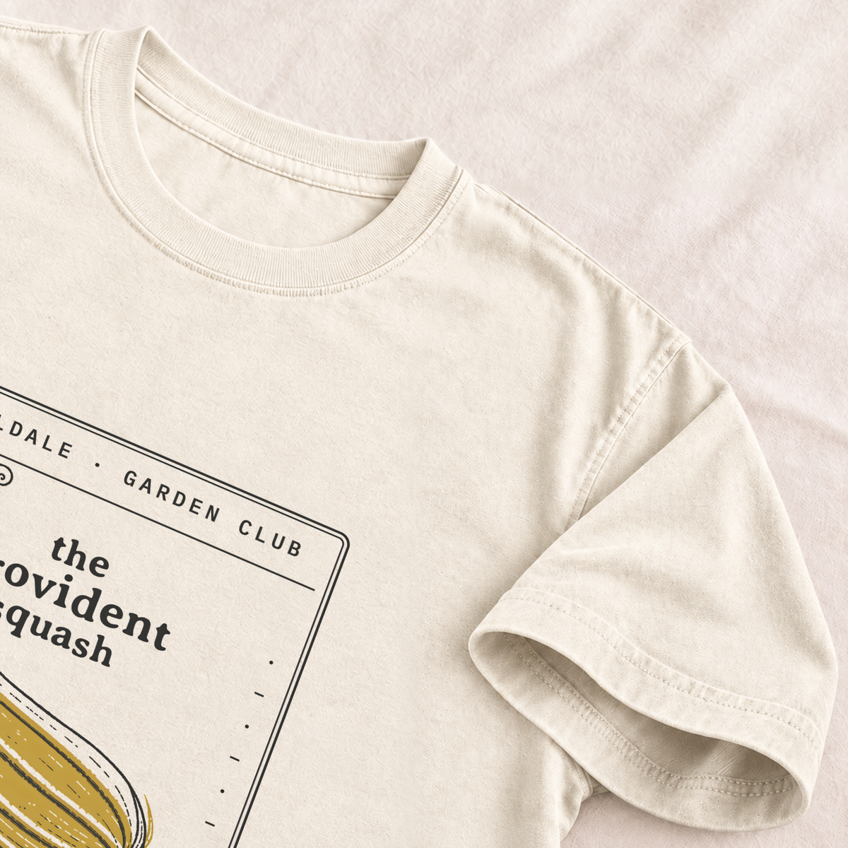 The Provident Squash tee in Ivory, detail