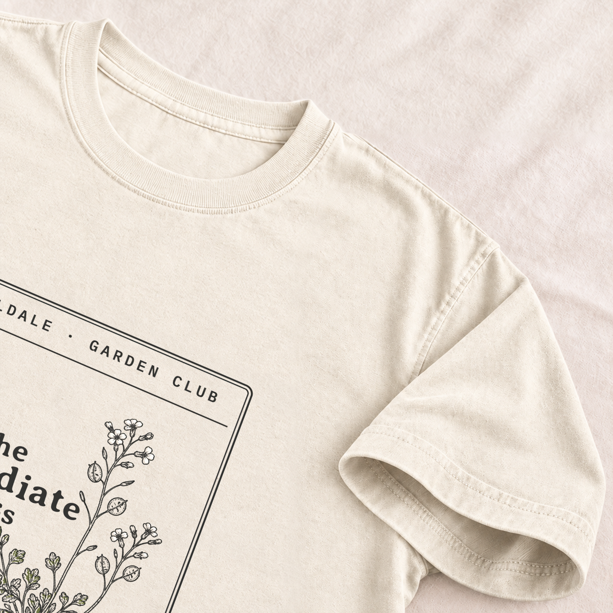 The Immediate Cress tee in Ivory, detail