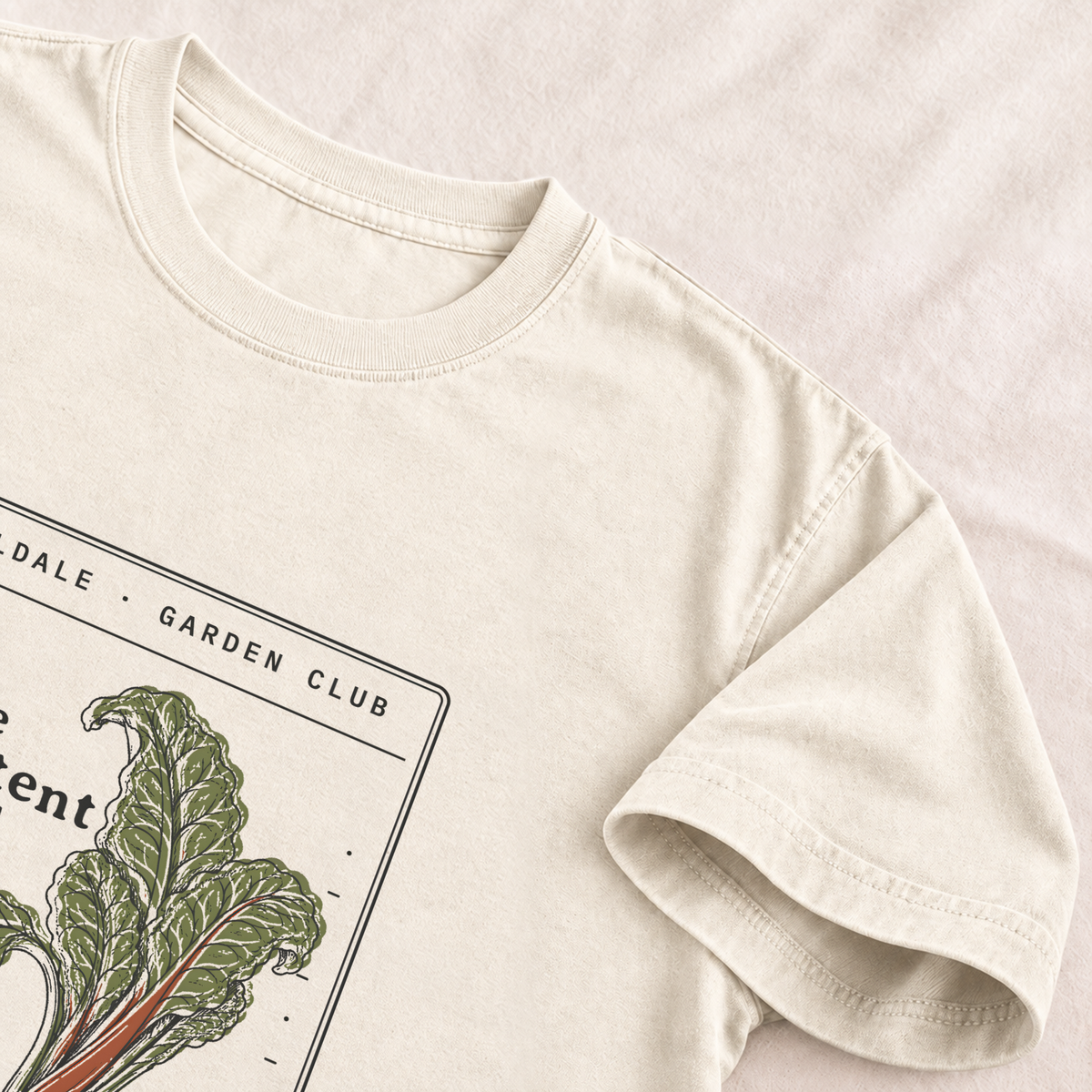 The Persistent Chard tee in Ivory, detail