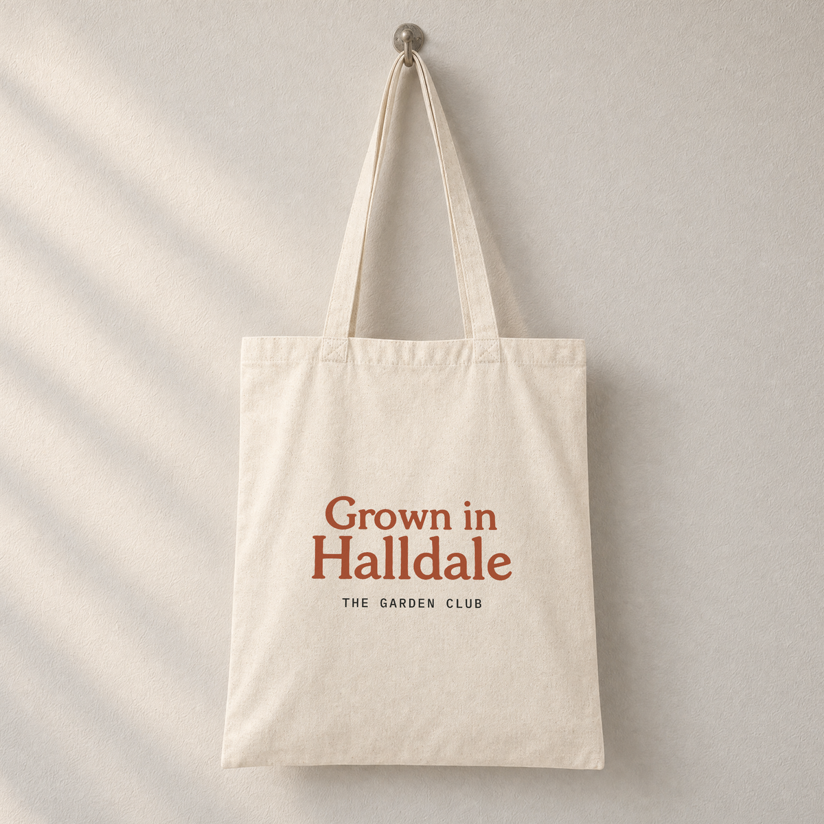 The Market Tote in Natural, on a hanger