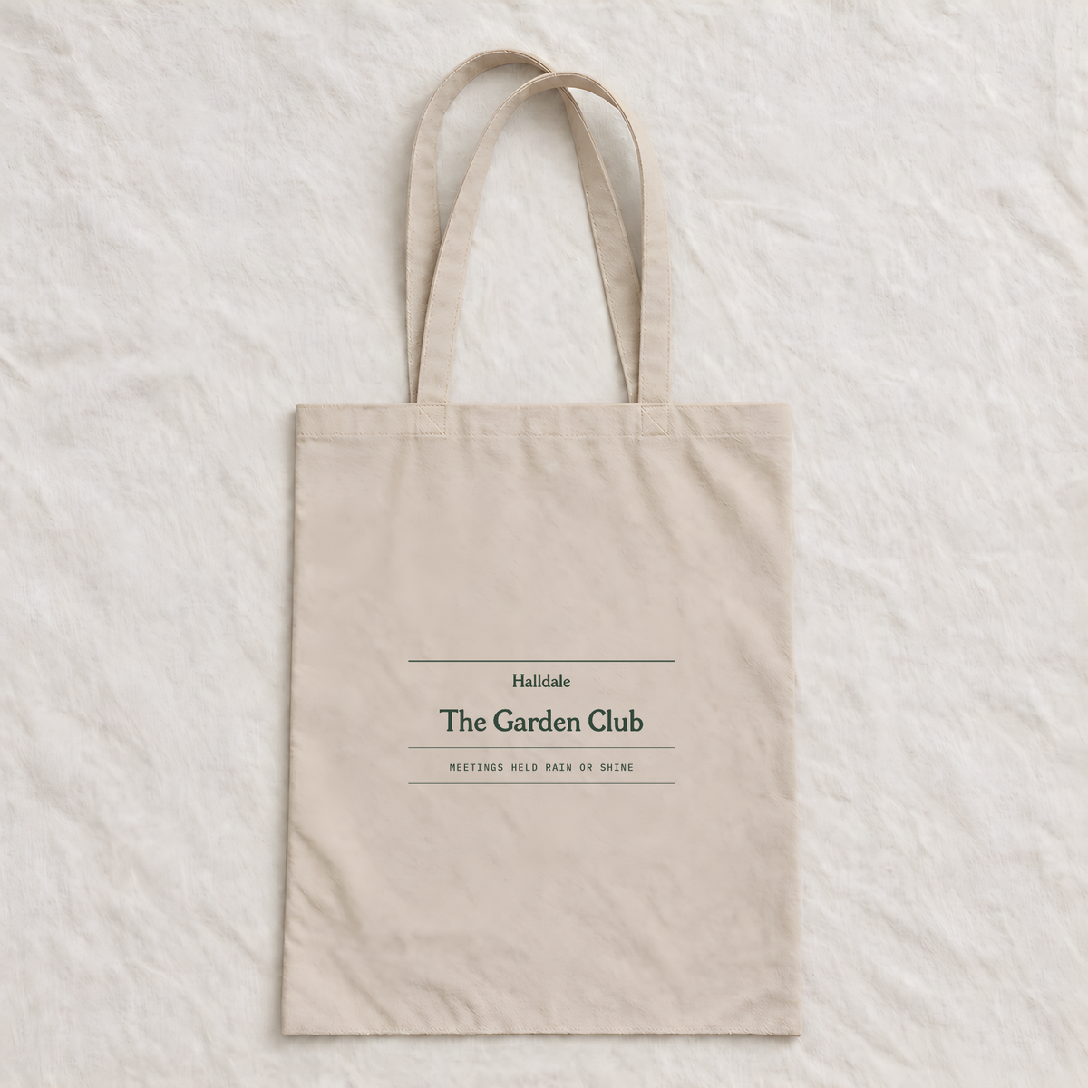 The Market Tote in Natural, laid flat